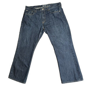 Gap Men’s Boot Coupe Semi -Evasee Jeans Size 38X28.5 Dark Wash Blue Denim
